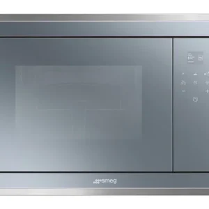 Ajánlat SMEG MIKROHULLÁMÚ SÜTŐ,Selezione,beépíthető,20 liter,5 funkció,TFT kij,full touch,forgótányér,ezüst üveg