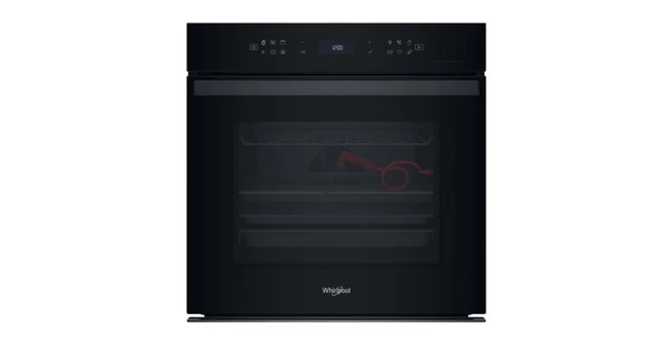 Whirlpool WOI6A8FPT1SBA Beépíthető sütő, Fekete üveg, finoman csukódó sütőajtó, 6. Érzék funkció receptekkel, MF8, PIROLITIKUS és HIDROLITIKUS tisztítás, Assisted kijelző (magyar nyelvű, érintőszenzoros), Airfry, gőz, teleszkópos sütősín, 73 l Legnépszerűbb