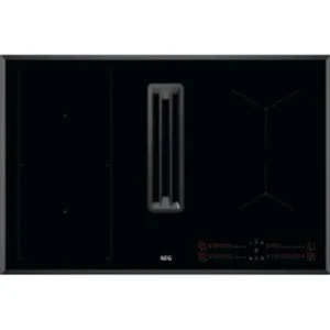 AEG CCE84779FB Beépíthető indukciós főzőlap beépített páraelszívóval, Wifi, Bridge funkció, 83 cm Olcsó