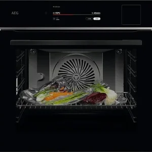 AEG TP9SB831AB SteamPro/ProAssist beépíthető gőzsütő, maghőmérő, SousVide, Steamify, Wifi, gőztiztítás Kiárusítás