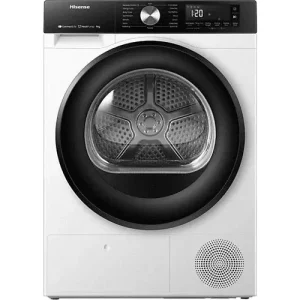 Szuper akció Hisense DH3S902BW3 Szárítógép, 9 kg / 125l, "C" , LED képernyő érintőgombokkal, TwinFlow kétirányú levegőbefújás, WIFI ConnectLife alkalmazás,AntiCrease gyűrődésmentesítő funkciók Dobvilágítás,