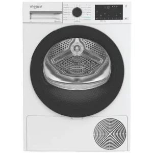 Azonnali szállítás WHIRLPOOL WPSC7XWBSEE Hőszivattyús keskeny szárítógép Inverter motorral, "C" 7 kg , nagy digitális kijelző, 6. Érzék PrecisionDry funkció. Dobvilágítás. Steam Refresh gőzfrissítés