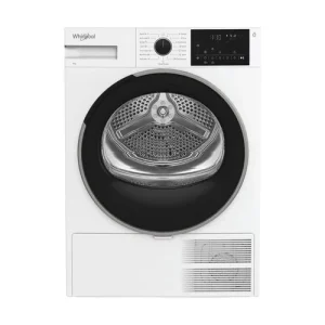 WHIRLPOOL WSD7WBHU Hőszivattyús keskeny szárítógép Inverter motorral, IronTouch gőztechnológiával és HomeWhiz távoli eléréssel, "D" , 7 kg , nagy digitális kijelző, 6. Érzék PrecisionDry funkció. Dobvilágítás. Steam Refresh gőzfrissítés Expressz kézbesítés