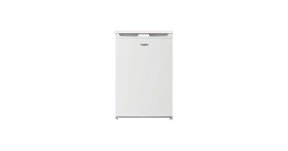 Whirlpool W55R1112W Egyajtós, pult alá helyezhető hűtőszekrény, E energiaosztály, fehér készülékszín, 130 (hűtőtér) liter hasznos térfogat, mechanikus hőmérséklet beállítás, 37 dBA, 84x54x59cm Szezonális akció