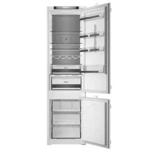 Whirlpool WHK2 5323 B5E1 Beépíthető kombinált hűtő 300L (224/76l ), D Elektronikus vezérlés WIFI+BLE támogatás, Adaptív hűtés akár 20%-os energiamegtakarítással, Metal Multiflow, csúszópántos zsanér (sliding), inverter kompresszor, 10 év kompresszor gara Expressz szállítás