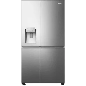 Alacsony ár Hisense RS818N4TIE Side by Side hűtő, 417/215l, "E" , NO-FROST, INVERTERES , Multi Air Flow, automata jégadagoló, Smart Wifi, víztartályos, Metal Cooling, prémium inox/fekete