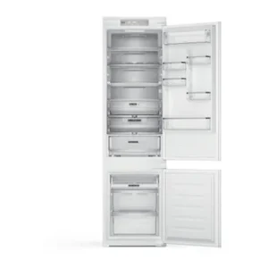 Whirlpool WHC20T573P Beépíthető kombinált hűtő, 212/68 l , D , 6. Érzék Freeze Control, Total No Frost, Metal Multiflow, PUSH TO OPEN rendszer, LED prémium világítás, digitális kijelző, palacktartó, FreshBox+, Deli Box, 32 dBA, 193,5x54x54,5 cm Kedvezményes ár