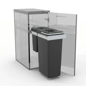 Akció Ekotech SMART INOXszekrénybe szerelhető szemetes 535 mmmagas 2 vödrös kivitel