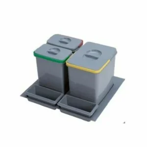 Végkiárusítás Ekotech PRACTIKO 600fiókba szerelhető szemetes 300 mmmagas 3 vödrös kivitel