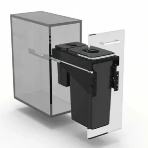 Vásárlói kedvenc Ekotech FRONT 30szekrénybe szerelhető szemetes 530 mmmagas 2 vödrös kivitel